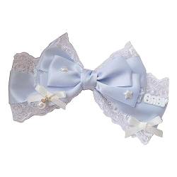 tixoacke Show Bowknot Stirnband Spitze Headhoop/Haarspangen LolitaStyle Kostüm Kopfschmuck Mädchen Weiblich Cosplay Party Kopfschmuck Lolita Stirnband Band Haarnadel Dienstmädchen Cosplay Kopfschmuck von tixoacke