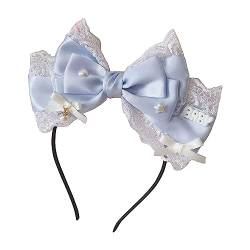 tixoacke Show Bowknot Stirnband Spitze Headhoop/Haarspangen LolitaStyle Kostüm Kopfschmuck Mädchen Weiblich Cosplay Party Kopfschmuck Lolita Stirnband Band Haarnadel Dienstmädchen Cosplay Kopfschmuck von tixoacke