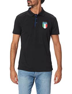 Italia Herren Italie Polohemd, Schwarz, XL von to be italia
