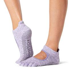 Toesox Damen Bellarina Full Toe Grip Anti-Rutsch für Ballett, Yoga, Pilates, Barre Toe Socks - Violett - Medium von toesox