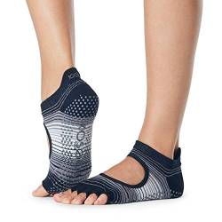 Toesox Half Toe Bellarina Yoga-Socken, Unisex für Erwachsene, Grau M von toesox