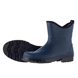 tomBrook Herren Gummistiefel Regenstiefel Dorfrock - Halbhohe Stiefel Outdoor für Männer in blau 43 von tomBrook