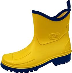 tomBrook Herren Gummistiefel Regenstiefel Dorfrock - Halbhohe Stiefel Outdoor für Männer in gelb 41 von tomBrook