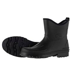 tomBrook Herren Gummistiefel Regenstiefel Dorfrock - Halbhohe Stiefel Outdoor für Männer in schwarz 42 von tomBrook