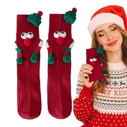 Magnetische Socken Für Paare | Hand In Hand Socken Magnet | 3D Weihnachten Socken Paar Socken Mann Und Frau | Socken Mit Magnetarmen Freundschaftssocken Mit Händen Händchenhaltende Socks von tongfeng