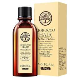 Marokkanisches Haaröl - Arganöl nährendes feuchtigkeitsspendendes natürliches ätherisches Haaröl | 60 ml Haaröl für lockiges, krauses Haar, nicht fettendes ätherisches Haarpflegeöl Tongfeng von tongfeng