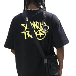 Y2k T-Shirt - Y2k O Neck Print T-Shirt - Minus-Two Y2K T-Shirts Für Herren Damen - Regular Baggy Hip Hop Tee Shirt Minus-Two - Harajuku Vintage Bedruckte Tshirt Unisex Kurzarm Tops von tongfeng