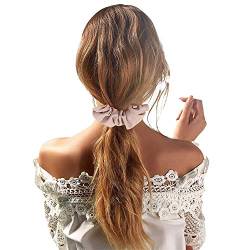 Zipper Scrunchies, Pocket Scrunchie, Frauen Mädchen Multifunktions-Haarband mit Zipper Pocket Knitting Stripes Elastic Hairbands (4 PCS) von tonguk
