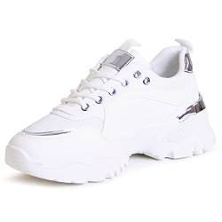 topschuhe24 2328 Damen Plateau Sneaker Turnschuhe, Farbe:Weiß 2328, Größe:39 EU von topschuhe24