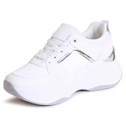 topschuhe24 2372 Damen Plateau Sneaker Turnschuhe, Farbe:Weiß, Größe:41 EU von topschuhe24