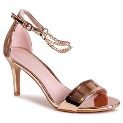 topschuhe24 2478 Damen Riemchen Pumps Sandaletten, Farbe:Gold 2478, Größe:39 EU von topschuhe24