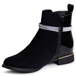topschuhe24 2613 Damen Stiefeletten Ankle Boots Glitzer, Farbe:Schwarz, Größe:37 EU von topschuhe24