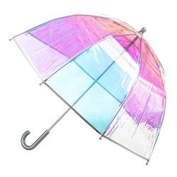 Totes Kinder-Regenschirm mit transparenten Blasen, perfekt für sicheres Gehen, kindersicher, mit knicksicherem Verschluss und leicht zu greifendem, gebogenem Griff, perfekt für kleine Hände, in von totes
