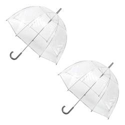 totes Damen-Regenschirm, transparent, Blase klar, Einheitsgröße, Transparenter Regenschirm mit Luftblase von totes