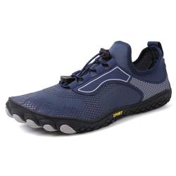 tqgold Barfußschuhe Damen Sommer Badeschuhe Herren Barfussschuhe Wasserschuhe Quick Dry Aquaschuhe Atmungsaktiv utschfeste Strandschuhe Schwimmschuhe Fitnessschuhe(2303 Blau,39EU) von tqgold