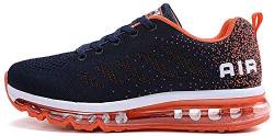 tqgold Sportschuhe Herren Damen Laufschuhe Turnschuhe Sneakers Leichte Schuhe (Dunkelblau Orange,39 Größe) von tqgold