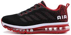 tqgold Sportschuhe Herren Damen Laufschuhe Turnschuhe Sneakers Leichte Schuhe (Schwarz Rot,39 Größe) von tqgold