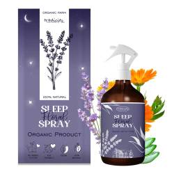 Sleep Pillow Spray Entspannender Nebel für besseren Schlaf Ätherische Öle aus Lavendel (entspannend), Aloe Vera (sauerstoffspendend) und Kamille (beruhigend) (100 ml) von tradicity ORGANIC FARM