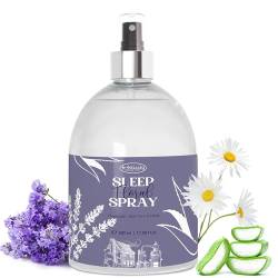 Sleep Pillow Spray Entspannender Nebel für besseren Schlaf Ätherische Öle aus Lavendel (entspannend), Aloe Vera (sauerstoffspendend) und Kamille (beruhigend) (500 ml) von tradicity ORGANIC FARM