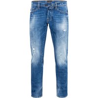 tramarossa Herren Jeans blau Baumwoll-Stretch Slim Fit von tramarossa