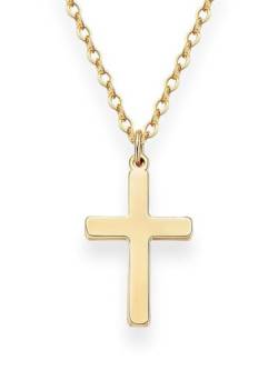 Elegante Kreuzkette in gold und silber | als Kommunion u. Konfirmation Geschenk | Christliche Geschenke für Frauen | Christlicher Schmuck oder Spirituelle Geschenke zu religiösen Anlässen von treats yourself