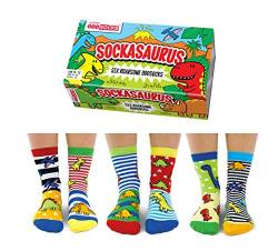 trendaffe Dinosaurier Oddsocks Socken in 27-30 im 6er Set - Sockasaurus Oddsocks Strumpf von trendaffe