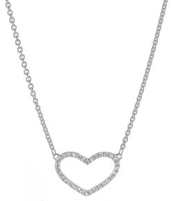 trendor 08028 Silber-Halskette mit Zirkonia-Herz von trendor