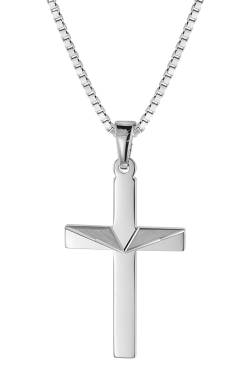 trendor 08477 Kreuz-Anhänger an Halskette für Männer Silber 925 von trendor