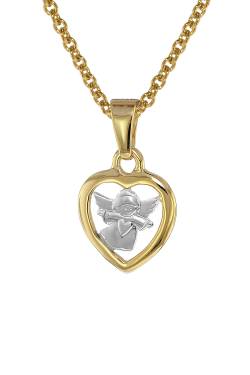 trendor 08553 Mädchen-Halskette mit Herz-Anhänger Gold 333 von trendor