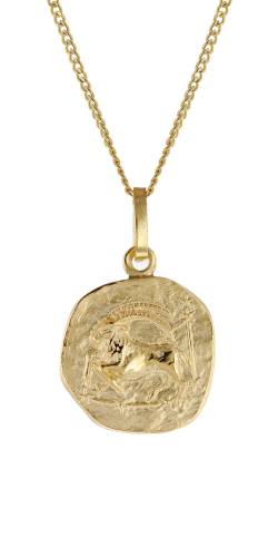 trendor 15022-01 Kinder-Halskette mit Sternzeichen Steinbock 333/8K Gold von trendor