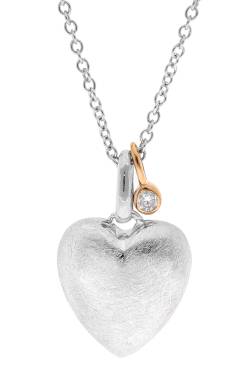 trendor 15158 Silber-Collier für Damen mit Herz-Anhänger von trendor