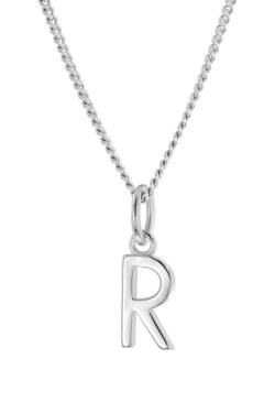 trendor 15210-R Damen-Halskette mit Buchstabe R Anhänger Silber 925 von trendor