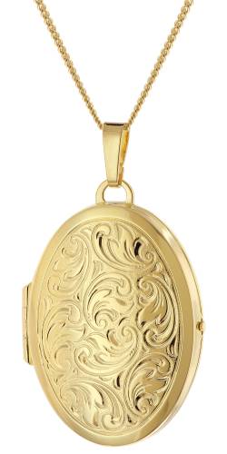 trendor 15548 Damen-Kette mit Medaillon 925 Silber vergoldet von trendor