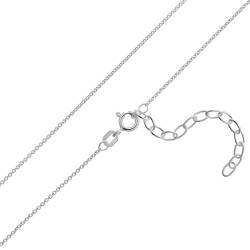 trendor 15673 Damen-Silberkette für Anhänger Ankerkette 38 cm Breite 1,1 mm von trendor