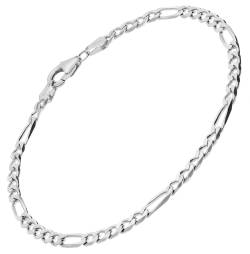 trendor 15728 Figaro-Armband für Damen 925 Silber Breite 3,4 mm von trendor