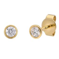 trendor 15880 Damen-Ohrstecker Gold 750/18K Diamant-Ohrringe 0,25 Karat von trendor