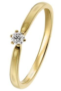 trendor 26932.010GG Damen Diamantring Gold 585/14K Brillantring 0,10 ct von trendor