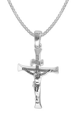 trendor 35852 Silber-Herrenkette mit Kreuz-Anhänger von trendor