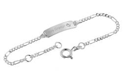 trendor 39676-14 Kinder Gravur-Armband 925 Silber mit Zirkonia 14/12 cm von trendor