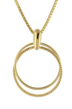 trendor 41220 Halskette mit Anhänger für Damen Gold auf Silber 925 von trendor