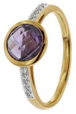 trendor 41342 Goldring für Damen mit Amethyst von trendor