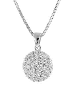 trendor 41674 Damen-Kette Silber 925 Collier mit Zirkonia-Anhänger von trendor