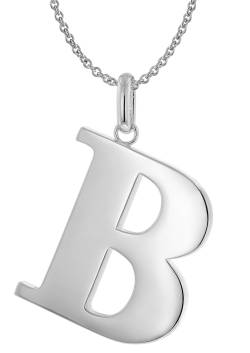 trendor 41780-B Damen Halskette mit Großem Buchstaben B 925 Silber von trendor