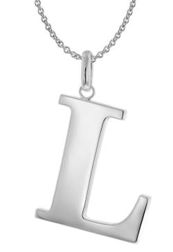 trendor 41780-L Damen-Halskette mit Großem Buchstaben L 925 Silber von trendor
