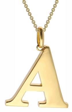 trendor 41790-A Halskette mit Großem Buchstaben A 925 Silber mit Goldauflage von trendor