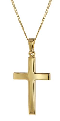 trendor 41910 Männer-Halskette mit Kreuz Gold 333/8K Kreuz-Anhänger 31 mm von trendor