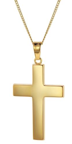 trendor 41912 Herren-Halskette mit Kreuz Gold 333/8K Kreuz 27 mm von trendor