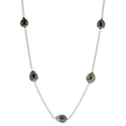 trendor 51350 Halskette für Damen 925 Sterlingsilber Collier mit Tahiti-Perlen von trendor