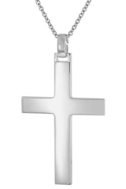 trendor 51936 Halskette mit großem Kreuz 925 Silber 41 mm Männerschmuck von trendor