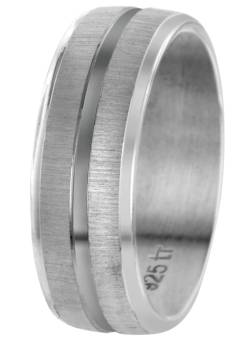 trendor 65410 Partnerring für Damen und Herren Silber 925 Breite 7 mm von trendor